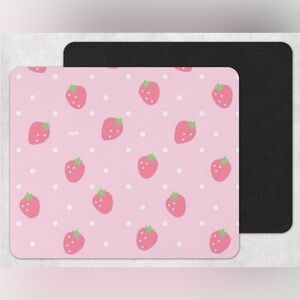 Pink Strawberry Mouse Pad